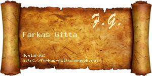 Farkas Gitta névjegykártya